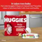 Sensitive Baby Wipes, Huggies Natural Care Baby Diaper Wipes, Unscented, Hypoallergenic, 99% Purified Water, 10 Flip-Top Packs (560 Wipes Total) - Image 8